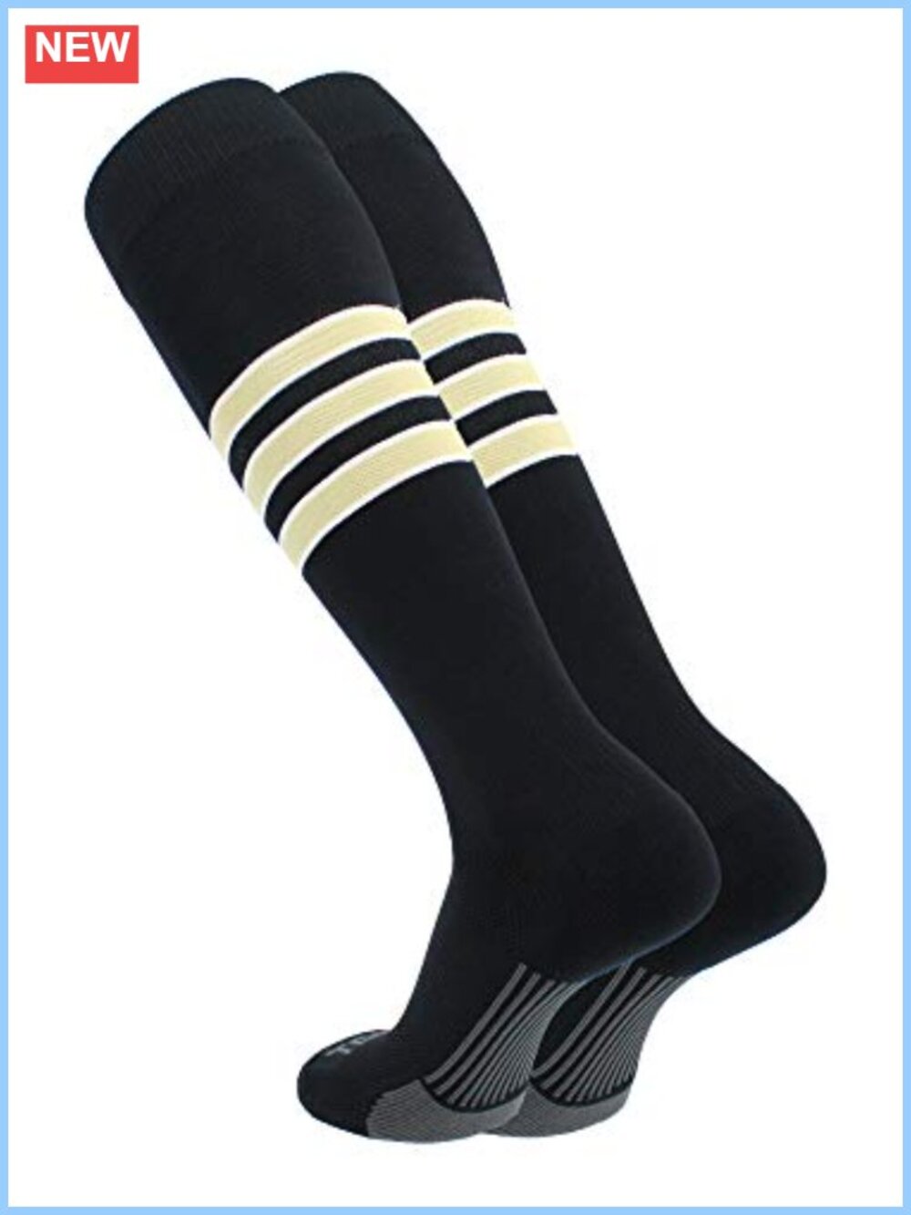 USA Made Striped Over the Calf Athletic Socks for Baseball